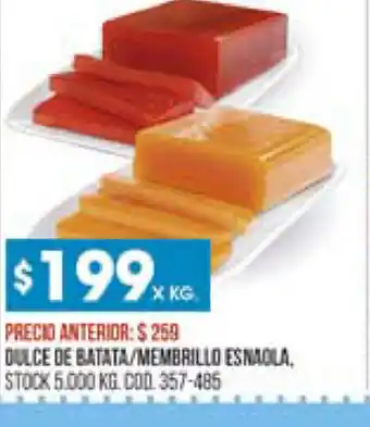 Coto Dulce De Batata/Membrillo Esnaola x kg oferta
