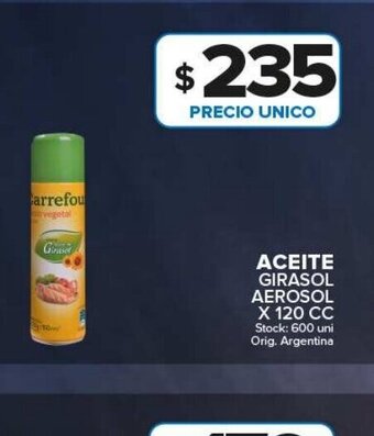 Carrefour Maxi Aceite Girasol Aerosol oferta