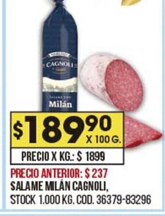 Coto Salame Milán cagnoli oferta