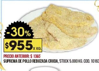 Coto Suprema de Pollo Rebozada Cruda oferta