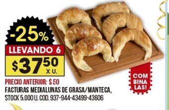 Coto Facturas Medialunas de Grasa Manteca oferta