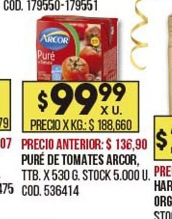 Coto Puré de Tomates Arcor oferta