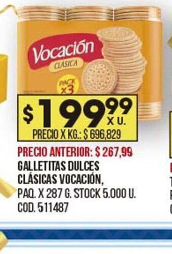 Coto Galletitas Dulces Clásicas vocación oferta