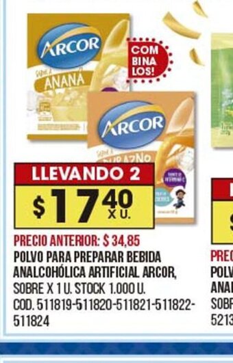 Coto Polvo Para Preparar Bebida Analcohólica Artificial Arcor oferta