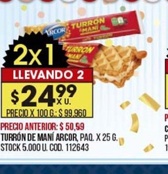 Coto Turrón de Mani Arcor oferta