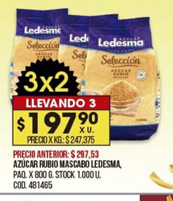 Coto Azúcar Rubio Mascabo Ledesma oferta