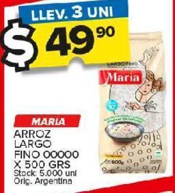 Carrefour Maxi Arroz largo maría x 500g oferta