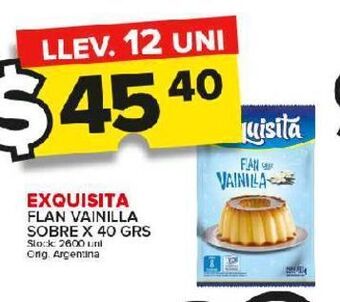 Carrefour Maxi Flan de vainilla exquisita x 40g oferta
