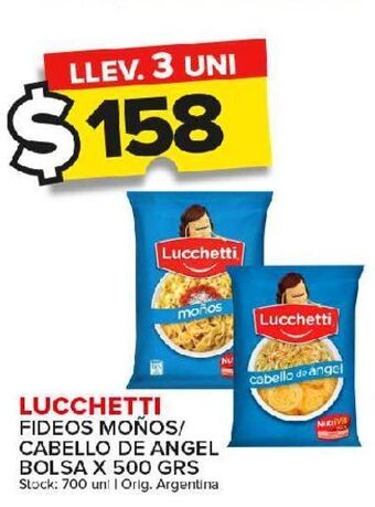 Carrefour Maxi Fideos lucchetti x 500g oferta