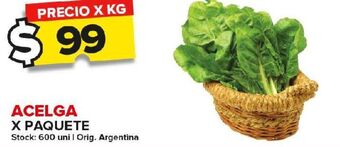 Carrefour Maxi Acelga x paquete oferta