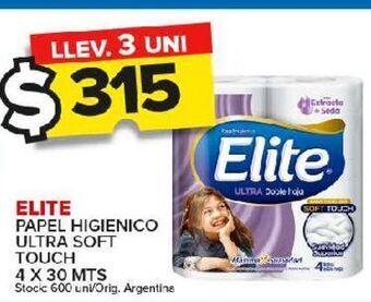 Carrefour Maxi Papel higiénico elite 4 x 30mts oferta
