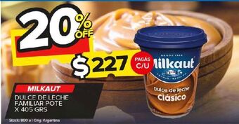 Carrefour Maxi Dulce de leche milkaut x 405g oferta