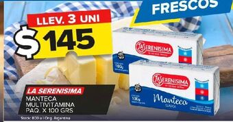 Carrefour Maxi Manteca la serenísima x 100g oferta
