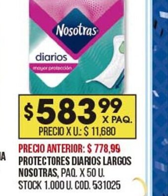 Coto Protectores Diarios Largos Nosotras oferta