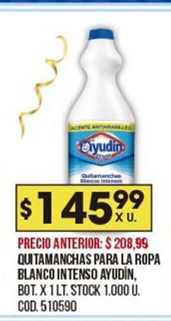 Coto Quitamanchas Para La Ropa Blanco Intenso Ayudin oferta
