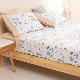 Juego de sábanas queen size hongos