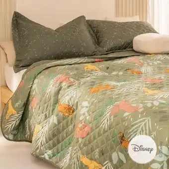 Arredo Cubrecama king size reversible hojas tropicales el rey león oferta