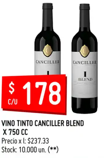 Walmart Canciller Blend Vino Tinto x 750cc oferta