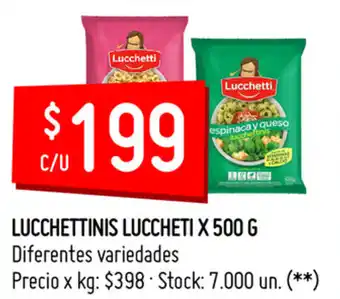 Walmart Lucchetti Lucchettinis x 500g oferta