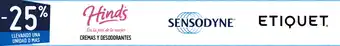 -25% Hinds Cremas y Desodorantes, Sensodyne, Etiquet