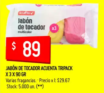 Walmart Acuenta Jabón de Tocador Tripack x 3 x 90gr oferta