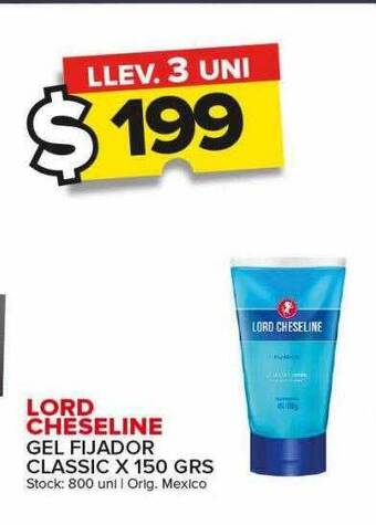 Carrefour Maxi Lord cheseline gel fijador classic x 150 grs oferta