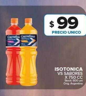 Carrefour Maxi Isotonica vs sabores x 750 cc oferta