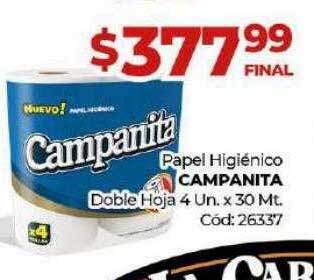 Diarco Papel higiénico campanita doble hoja oferta
