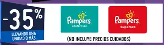 Walmart -35% Pampers Confort Sec, Pampers Supersec oferta