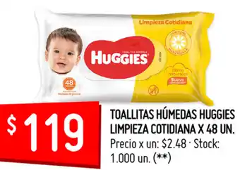 Walmart Huggies Limpieza Cotidiana Toallitas Húmedas x 48un oferta