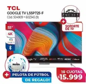 Naldo Lombardi Smart tv tcl 55" oferta