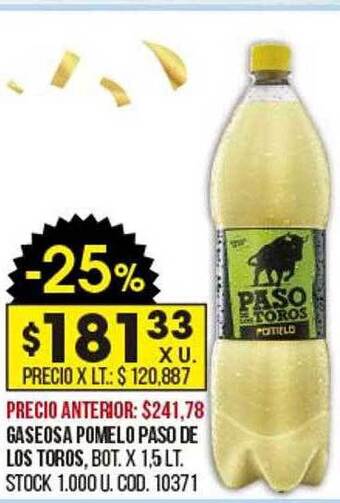 Coto Gaseosa pomelo paso de los toros oferta