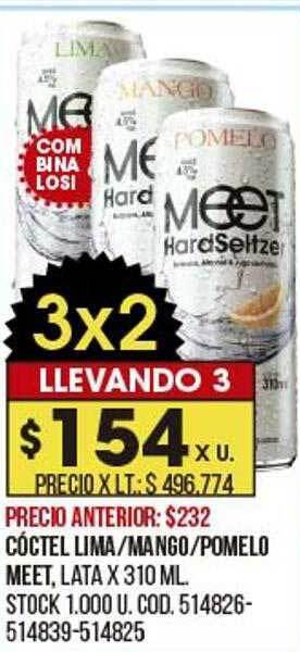 Coto Cóctel lima mango pomelo meet oferta