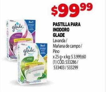 Makro Pastilla para inodoro glade oferta