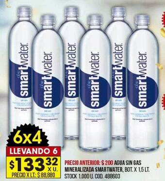 Coto Agua sin gas mineralizada smartwater oferta
