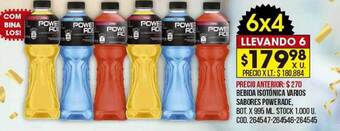 Coto Bebida isotónica varios sabores powerade oferta