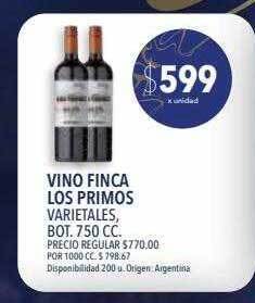 Supermercados Vea Vino finca los primos oferta