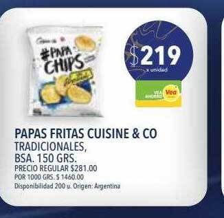 Supermercados Vea Papas fritas cuisine & co oferta