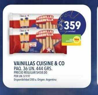 Supermercados Vea Vainillas cuisine & co oferta