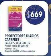 Supermercados Vea Protectores diarios carefree oferta