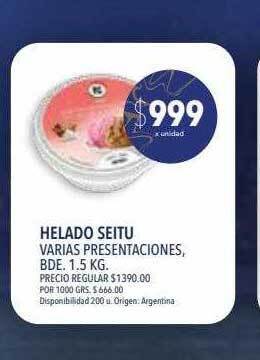Supermercados Vea Helado seitu oferta