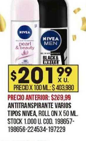 Coto Antitranspirante varios tipos nivea oferta