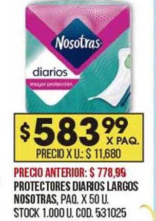 Coto Protectores diarios largos nosotras oferta
