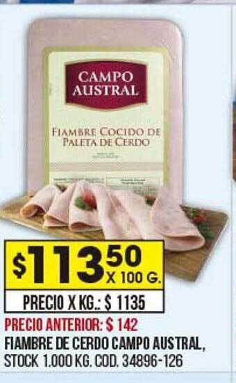 Coto Fiambre de cerdo campo austral oferta