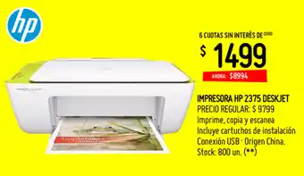 Walmart Hp 2375 Deskjet Impresora oferta
