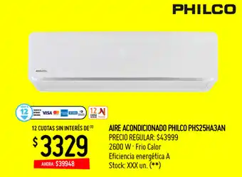 Walmart Philco Aire Acondicionado PHS25HA3AN oferta