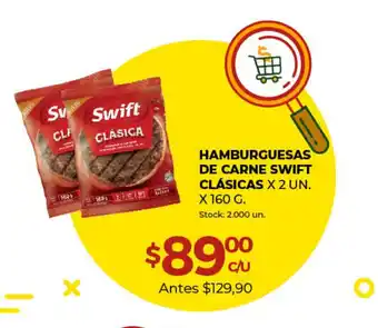 Super MAMI Swift Clásicas Hamburguesas de Carne x 2un oferta
