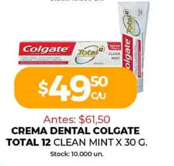 Super MAMI Colgate Total 12 Crema Dental Clear Mint x 30g oferta
