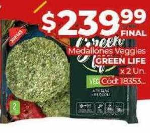 Diarco Medallónes veggies green life x 2 oferta