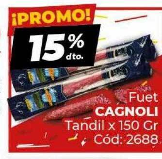 Diarco Fuet cagnoli tandil x 150 gr oferta